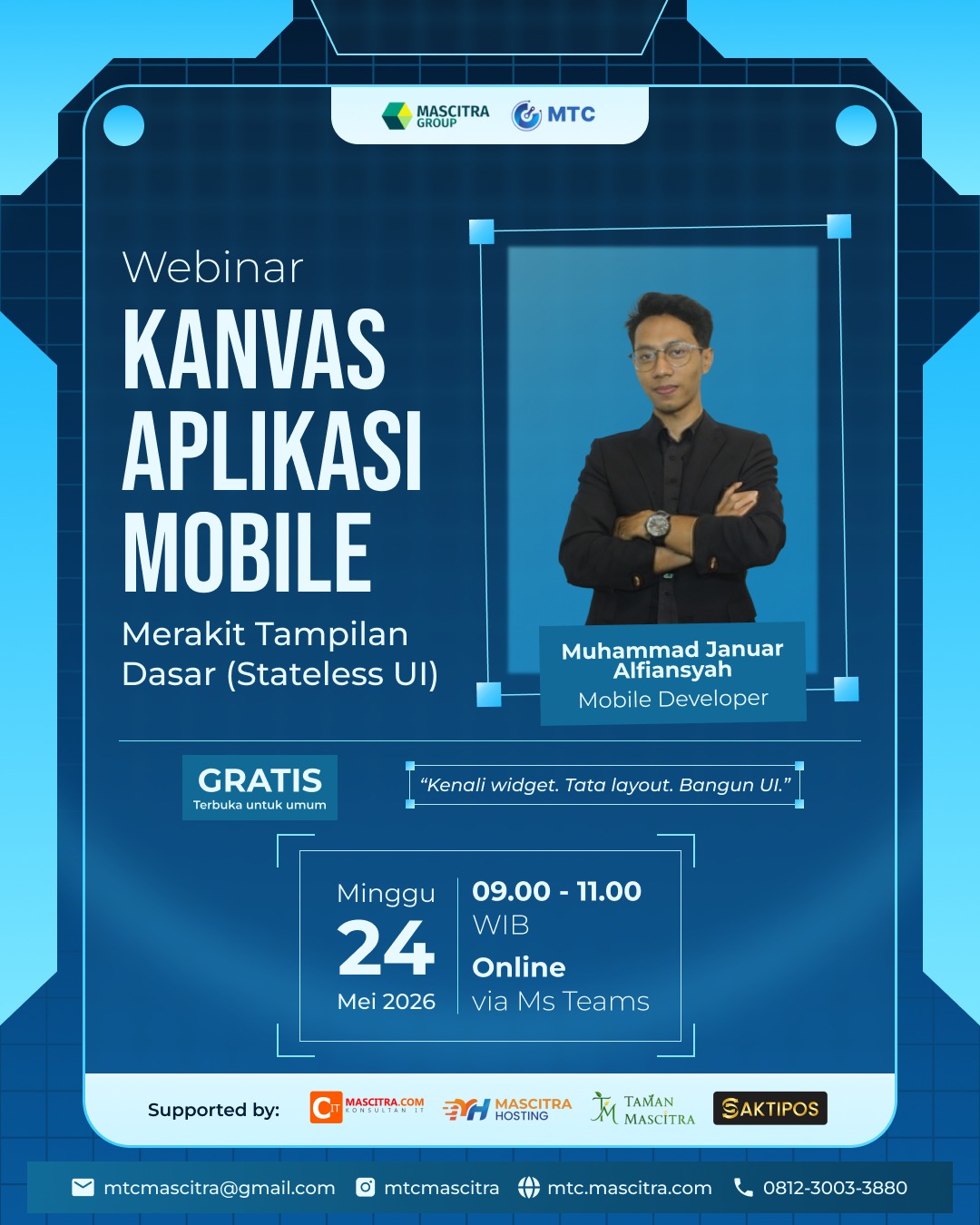 Banner untuk Webinar Kanvas Aplikasi Mobile